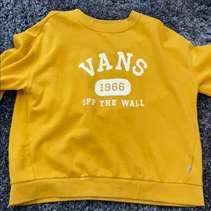 Yellow vans crew neck